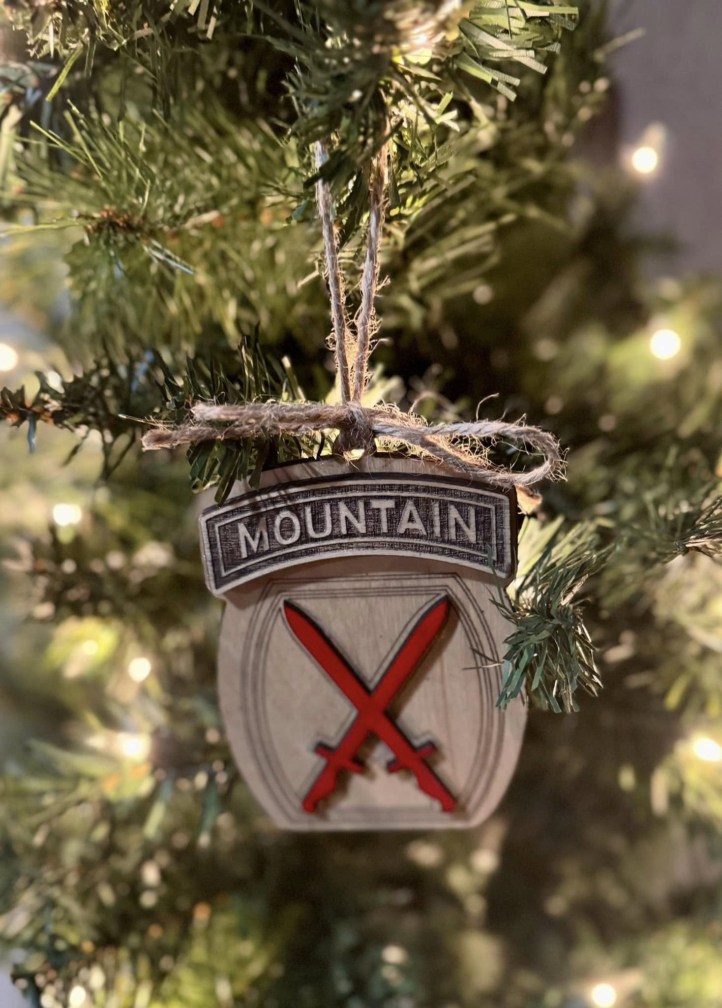 10th Mountain ornament