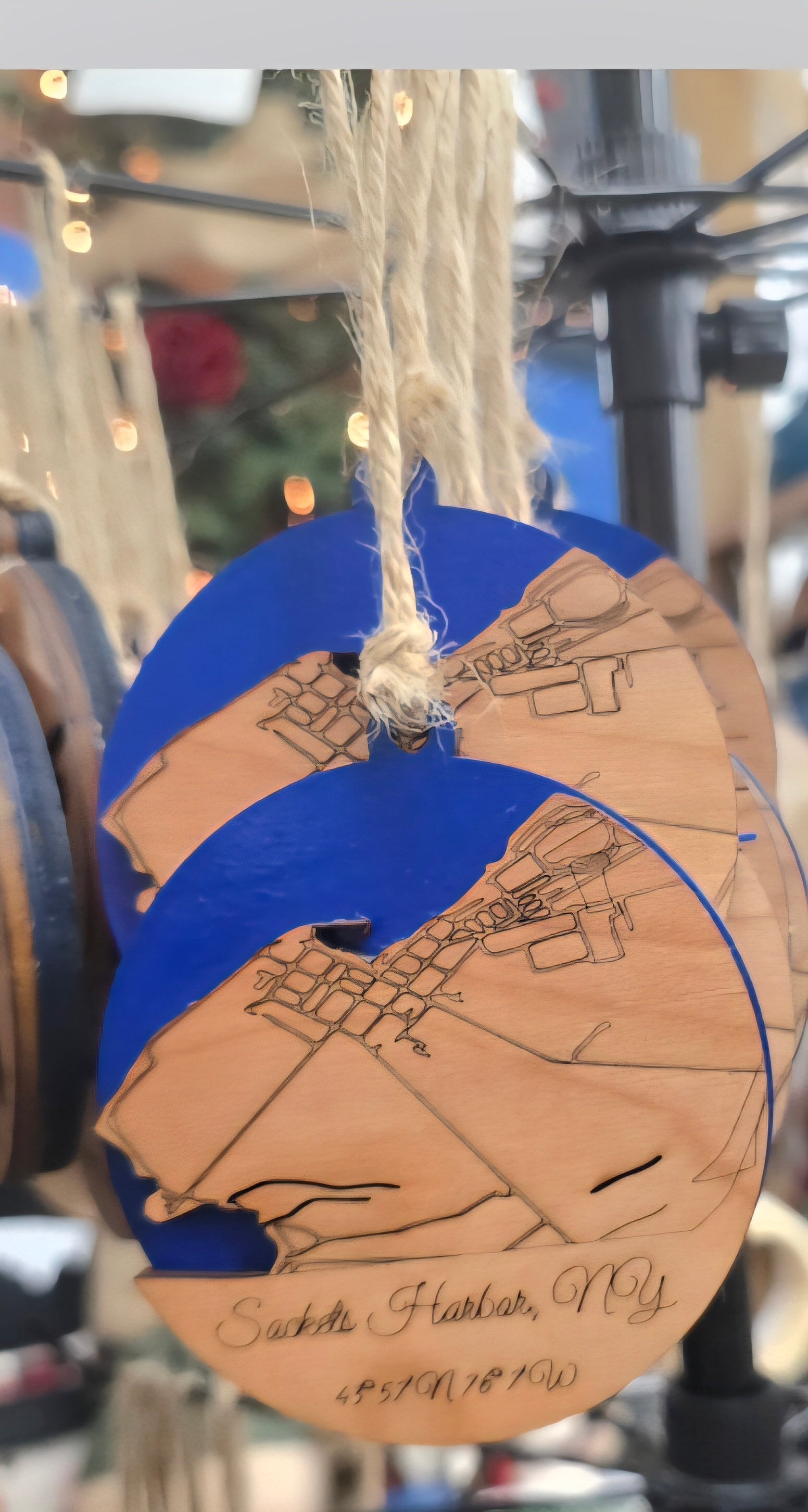 Sackets Harbor Map Ornament (READ BELOW)